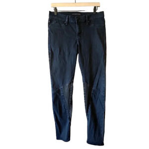 Women's 12 Rock & Republic Kylie Bruised Legging/Jeans Black Stretch Zipper Fly